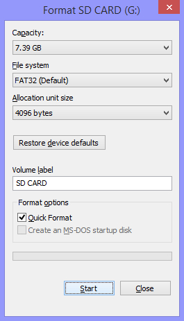 format an sd card for mac